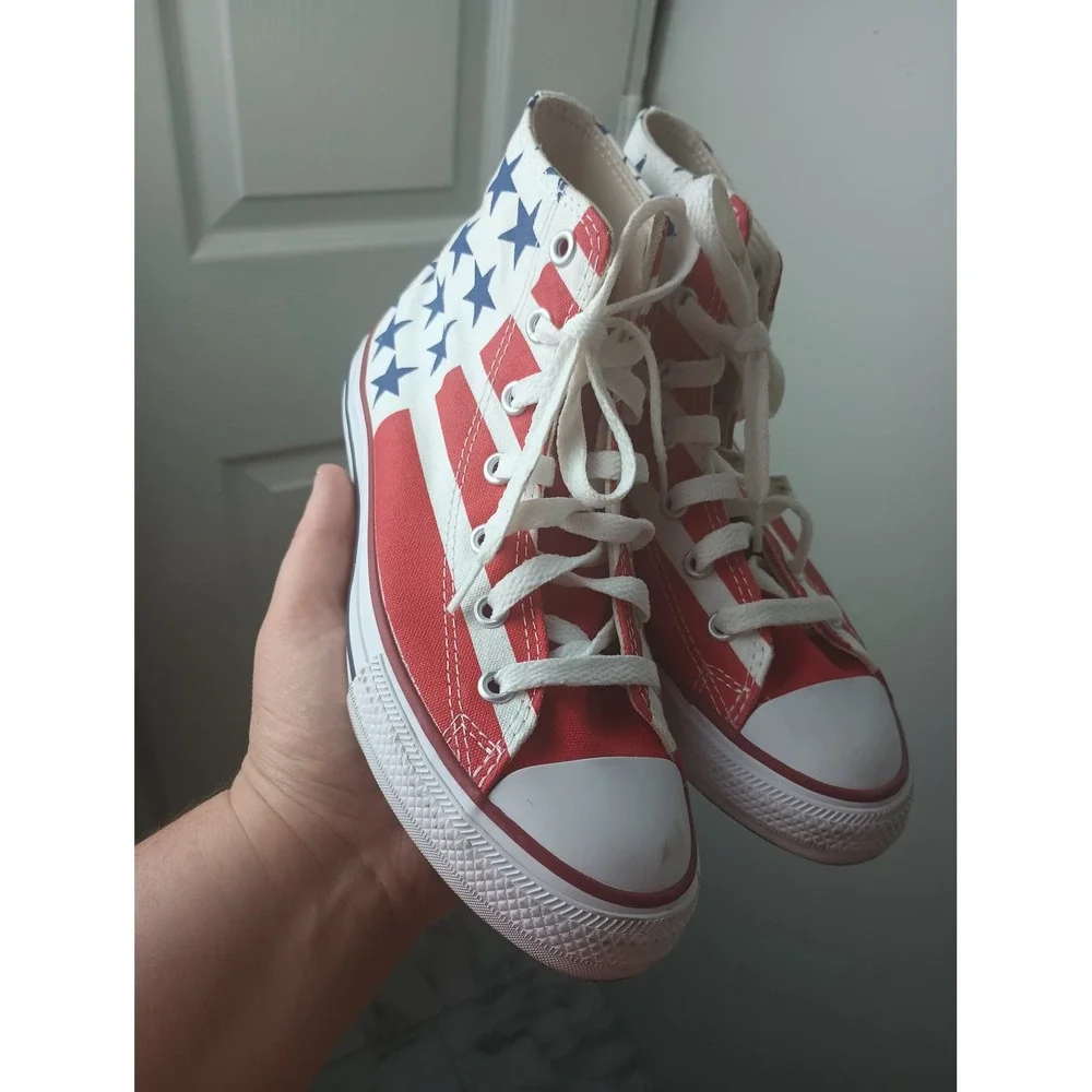 Converse Chuck Taylor All Star High Top Americana Flag Stars Stripes Kids Shoes‎